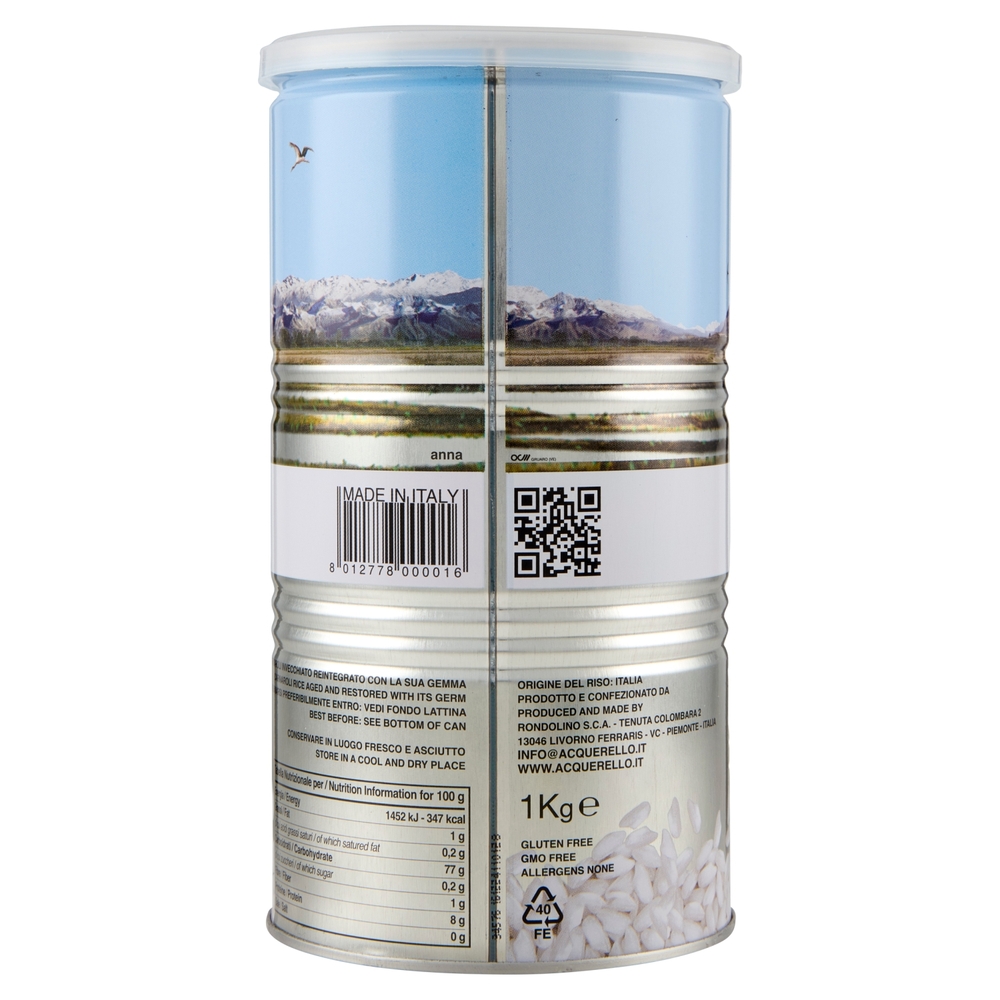 Acquerello Riso Carnaroli invecchiato reintegrato con la sua gemma 1 Kg