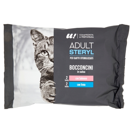 4 Bocconcini Gatto Sterilizzato in Salsa U! Confronta e Risparmia