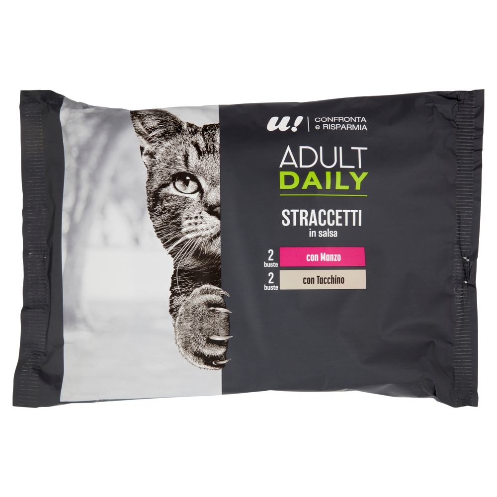 4 Straccetti Gatto in Salsa Manzo e Tacchino U! Confronta e Risparmia