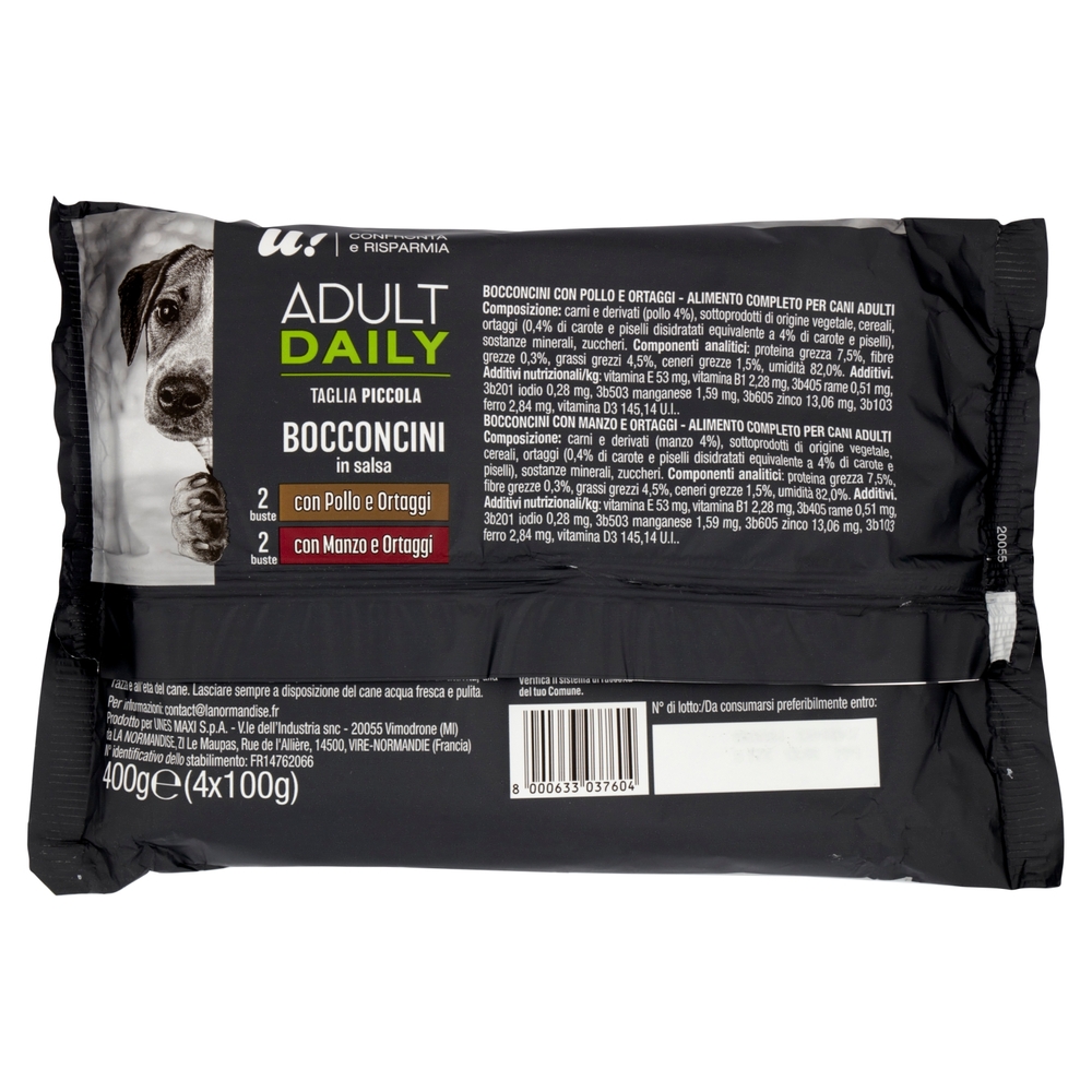 4 Bocconcini Cane Piccolo Adulto in Salsa U! Confronta e Risparmia