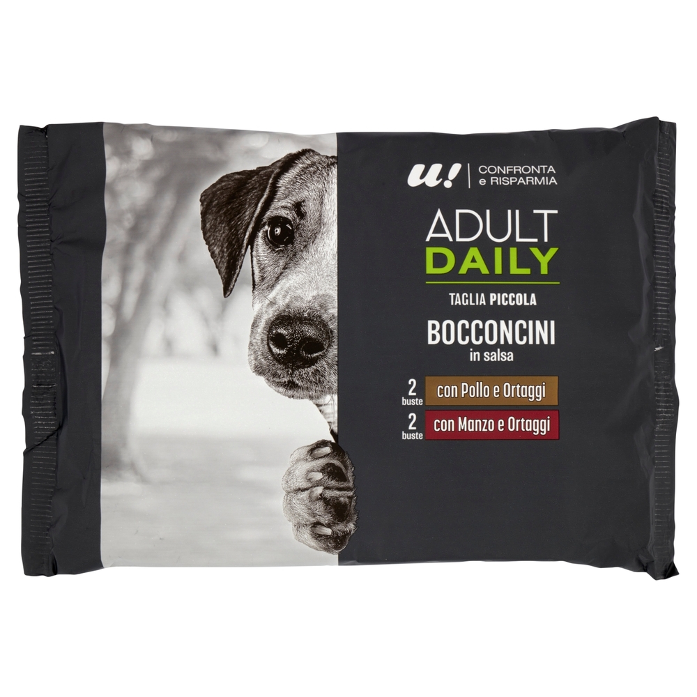 4 Bocconcini Cane Piccolo Adulto in Salsa U! Confronta e Risparmia