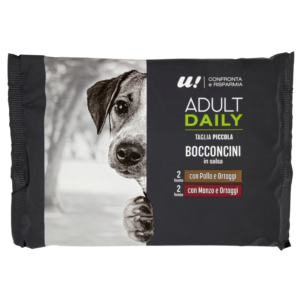 4 Bocconcini Cane Piccolo Adulto in Salsa U! Confronta e Risparmia