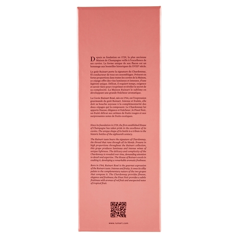 Champagne Ruinart Rosé 750 ml.Coffret