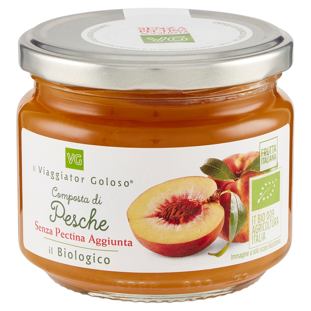 Composta di Pesche Senza Pectina Aggiunta BIO Il Viaggiator Goloso