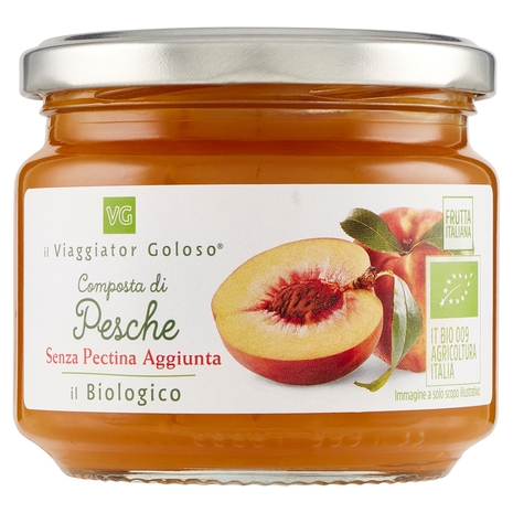 Composta di Pesche Senza Pectina Aggiunta BIO Il Viaggiator Goloso