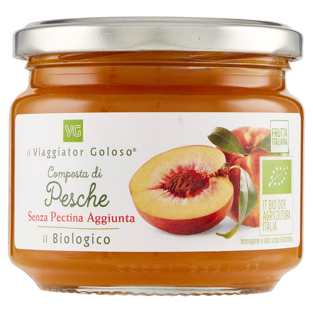 Composta di Pesche Senza Pectina Aggiunta BIO Il Viaggiator Goloso