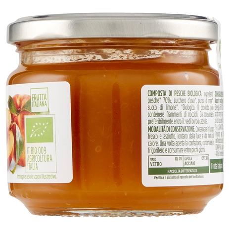 Composta di Pesche Senza Pectina Aggiunta BIO Il Viaggiator Goloso