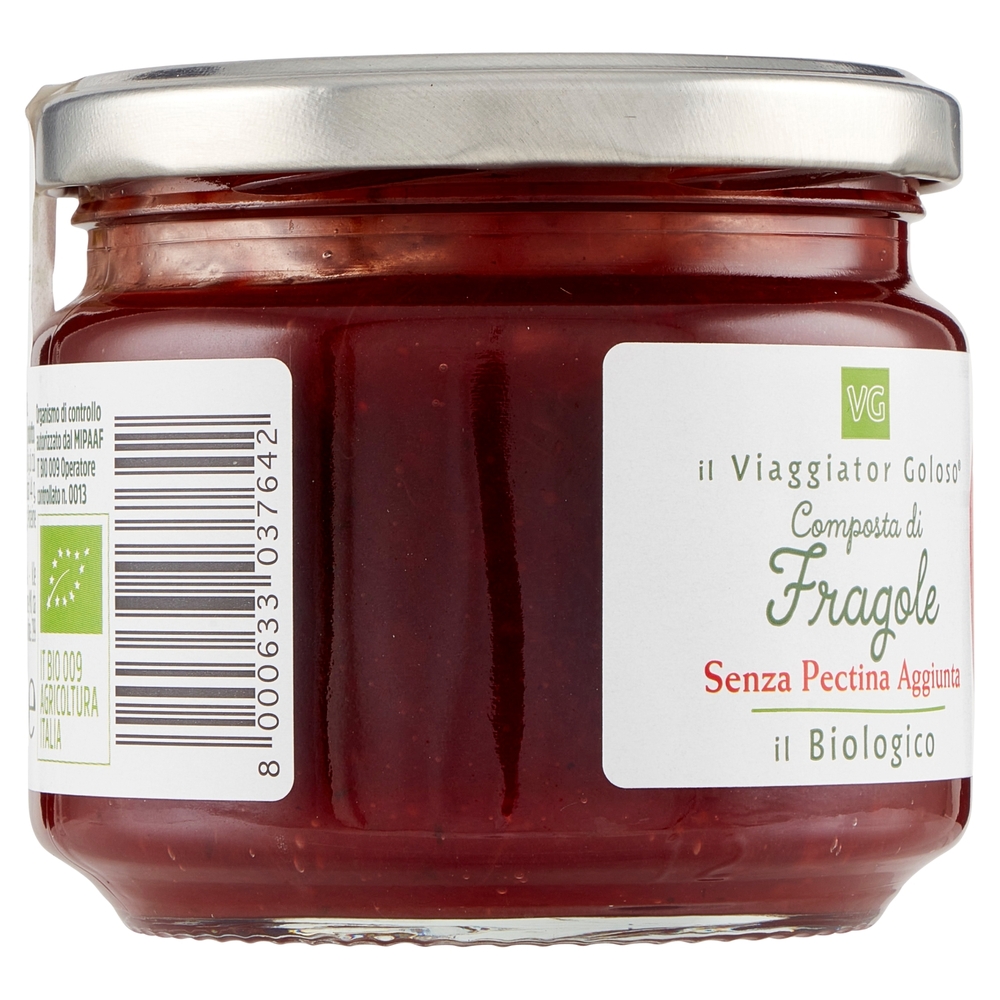 Composta di Fragole Senza Pectina Aggiunta BIO Il Viaggiator Goloso