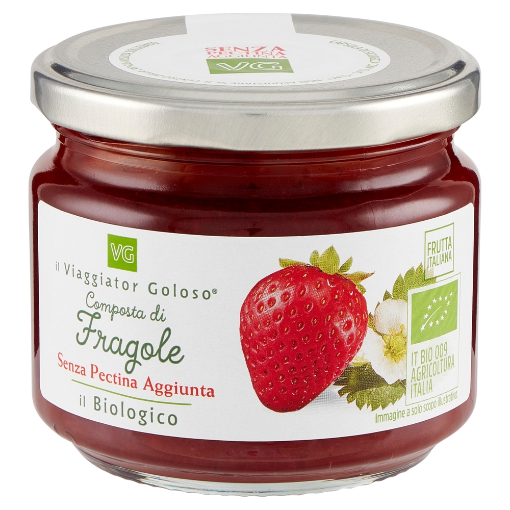 Composta di Fragole Senza Pectina Aggiunta BIO Il Viaggiator Goloso