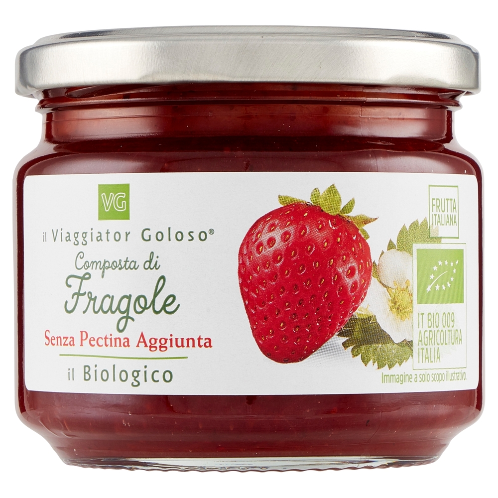 Composta di Fragole Senza Pectina Aggiunta BIO Il Viaggiator Goloso