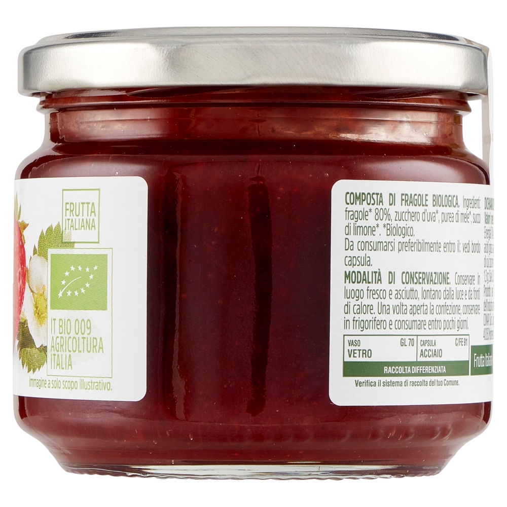 Composta di Fragole Senza Pectina Aggiunta BIO Il Viaggiator Goloso
