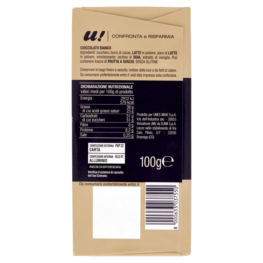 Cioccolato Bianco U! Confronta e Risparmia