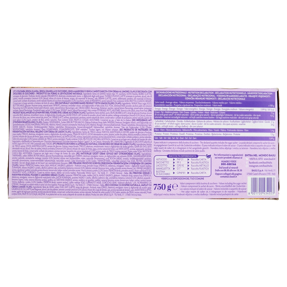 Bauli la Colomba Limoncè 750 g