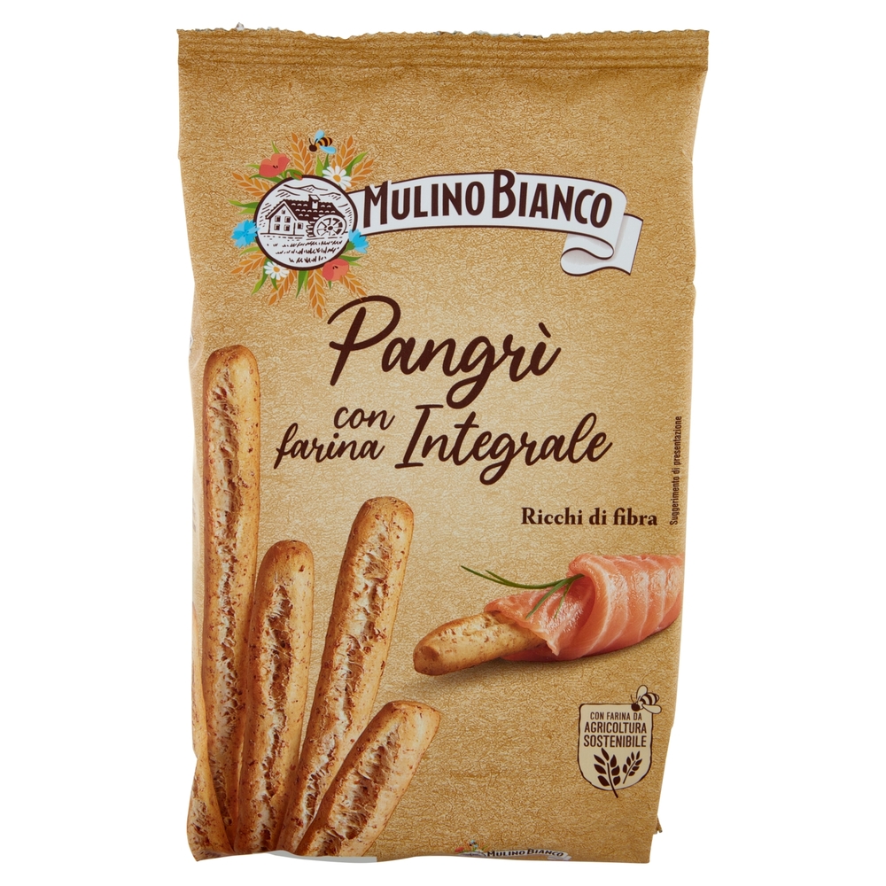 Mulino Bianco Pangrì Grissini Integrali con Farina Sostenibile 250g