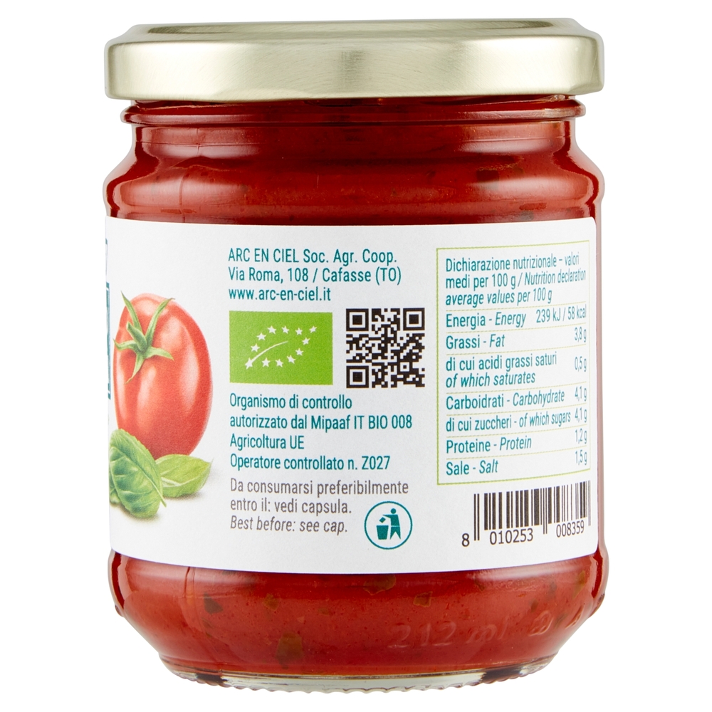 Bio Più Sugo al Basilico 190 g