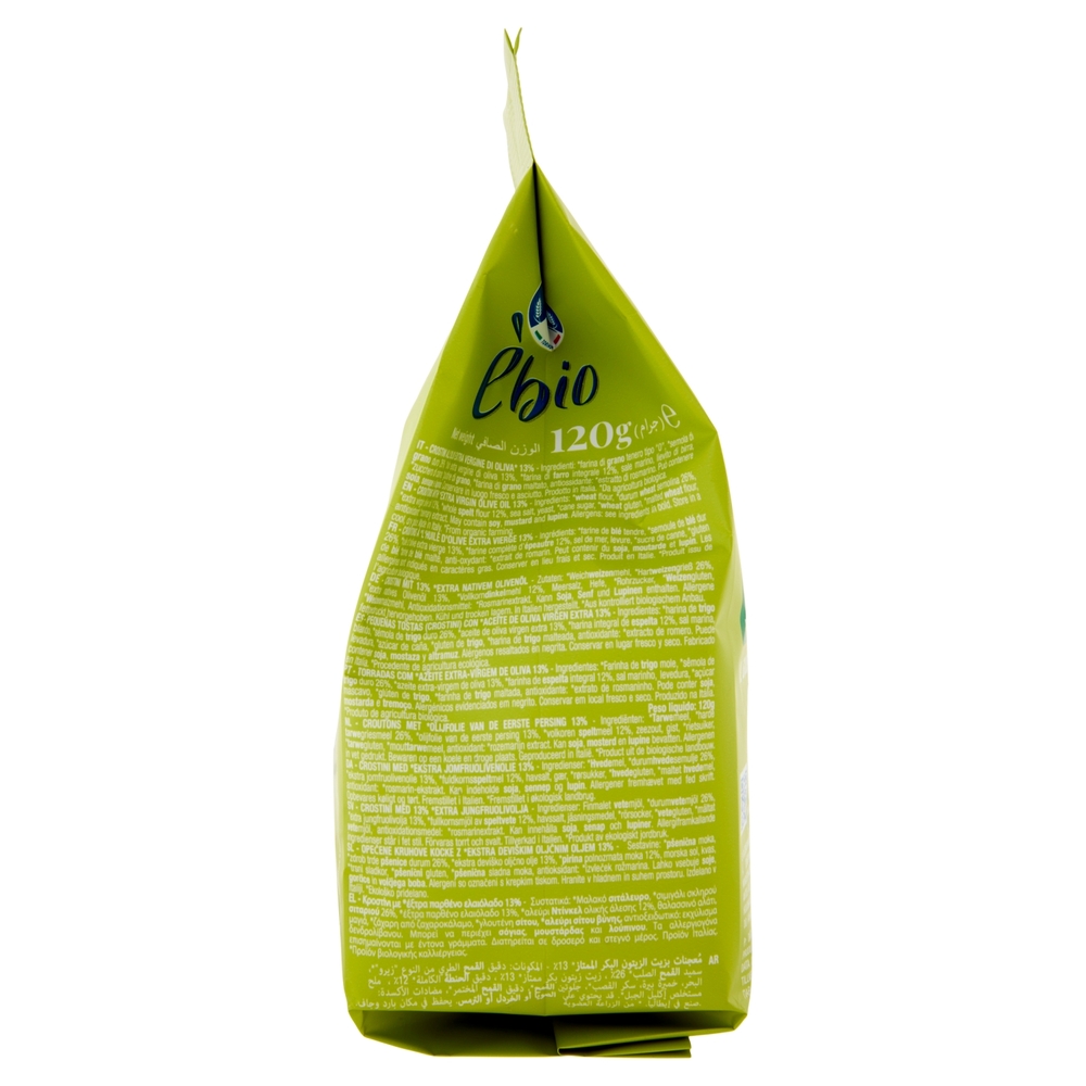 Monviso èbio Crustini Biologici con Farro Integrale con Olio Extravergine di Oliva 120 g