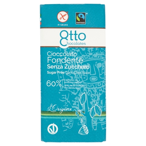 Otto Chocolates Cioccolato Fondente Senza Zucchero 60% 100 g