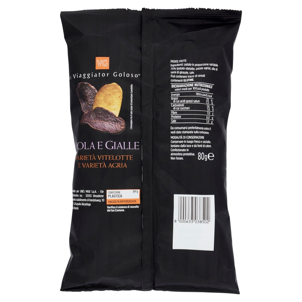 Patatine Viola e Gialle Il Viaggiator Goloso