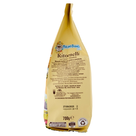 Mulino Bianco Ritornelli Biscotti con Cacao e Mandorle 700g