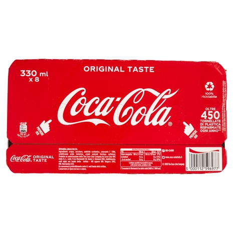 Coca-Cola Original Taste lattine sleek 8 x 330 ml