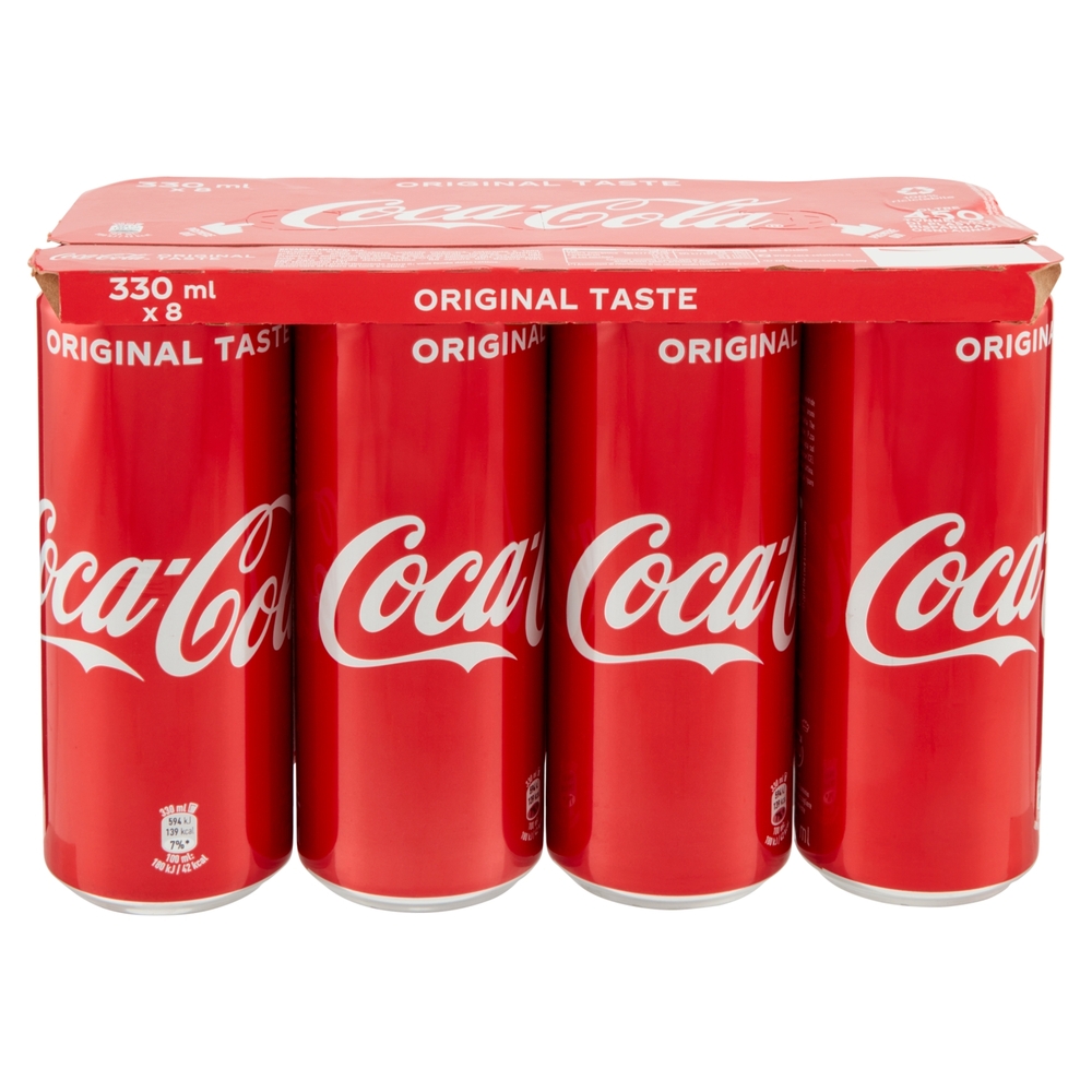 Coca-Cola Original Taste lattine sleek 8 x 330 ml