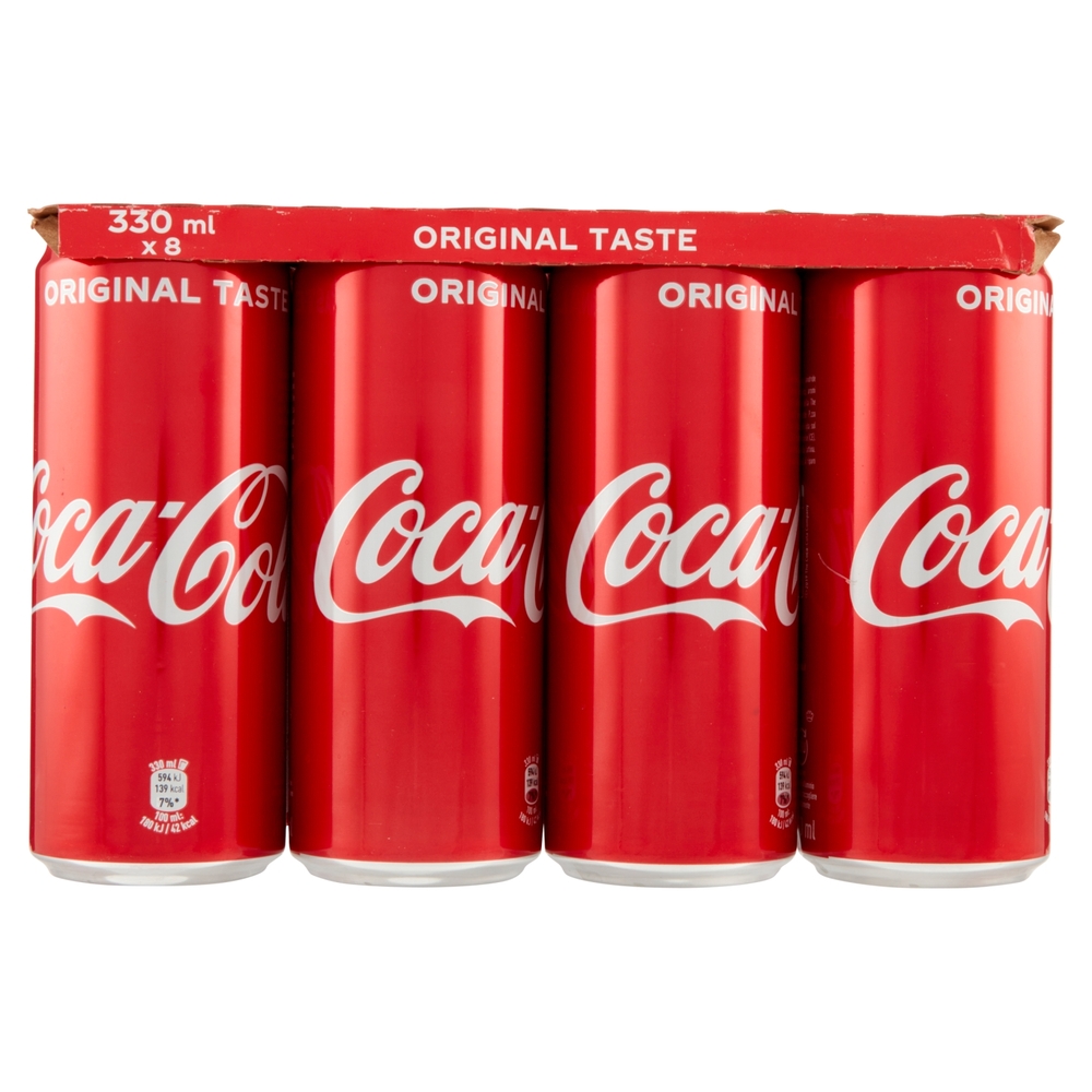 Coca-Cola Original Taste lattine sleek 8 x 330 ml