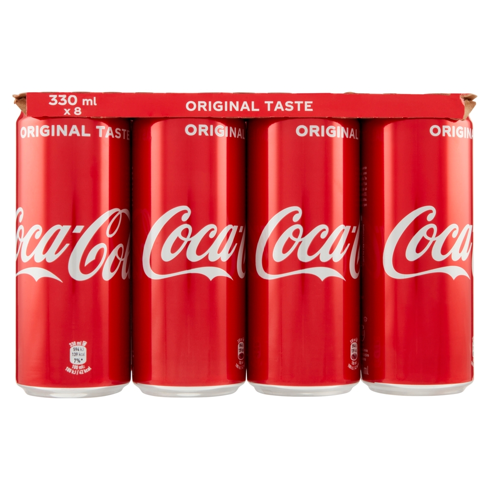 Coca-Cola Original Taste lattine sleek 8 x 330 ml