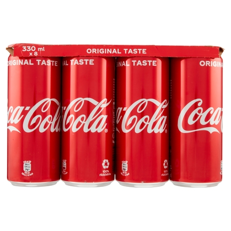 Coca-Cola Original Taste lattine sleek 8 x 330 ml