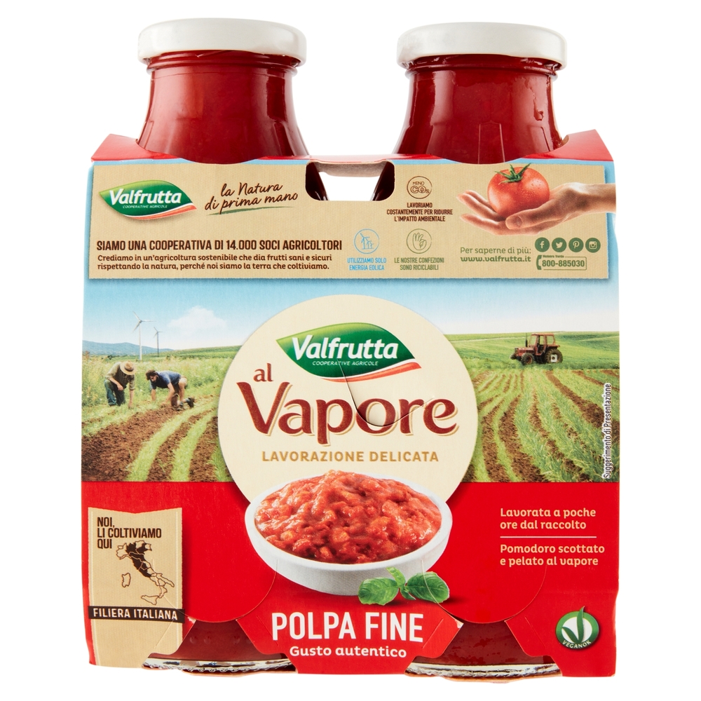 Valfrutta al Vapore Polpa Fine 2 x 330 g