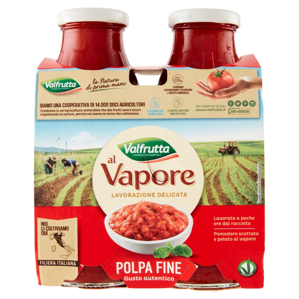 Valfrutta al Vapore Polpa Fine 2 x 330 g