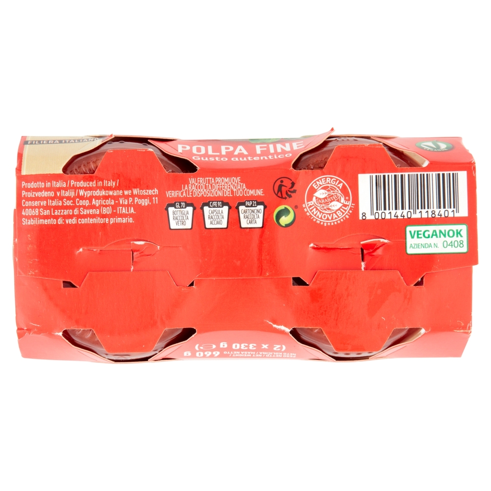 Valfrutta al Vapore Polpa Fine 2 x 330 g