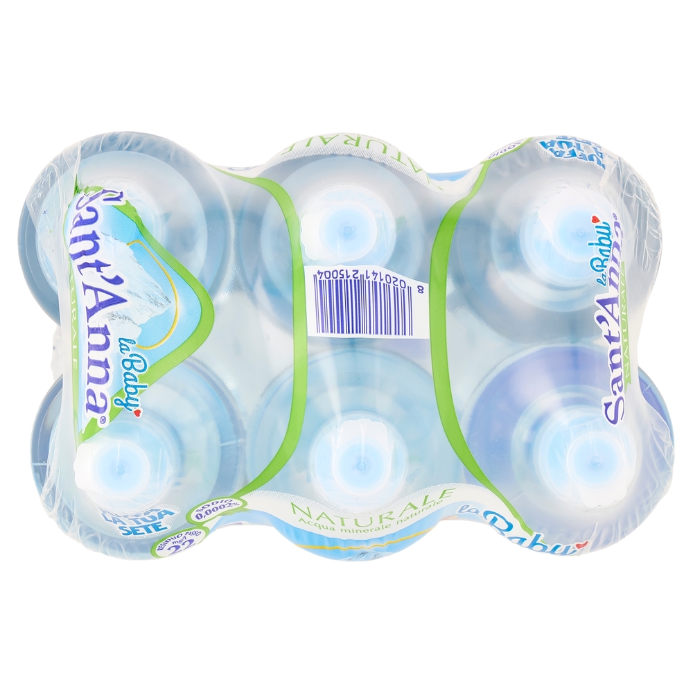 Sant'Anna la Baby Naturale Sorgente Rebruant Vinadio i Puffi 6 x 0,25 L