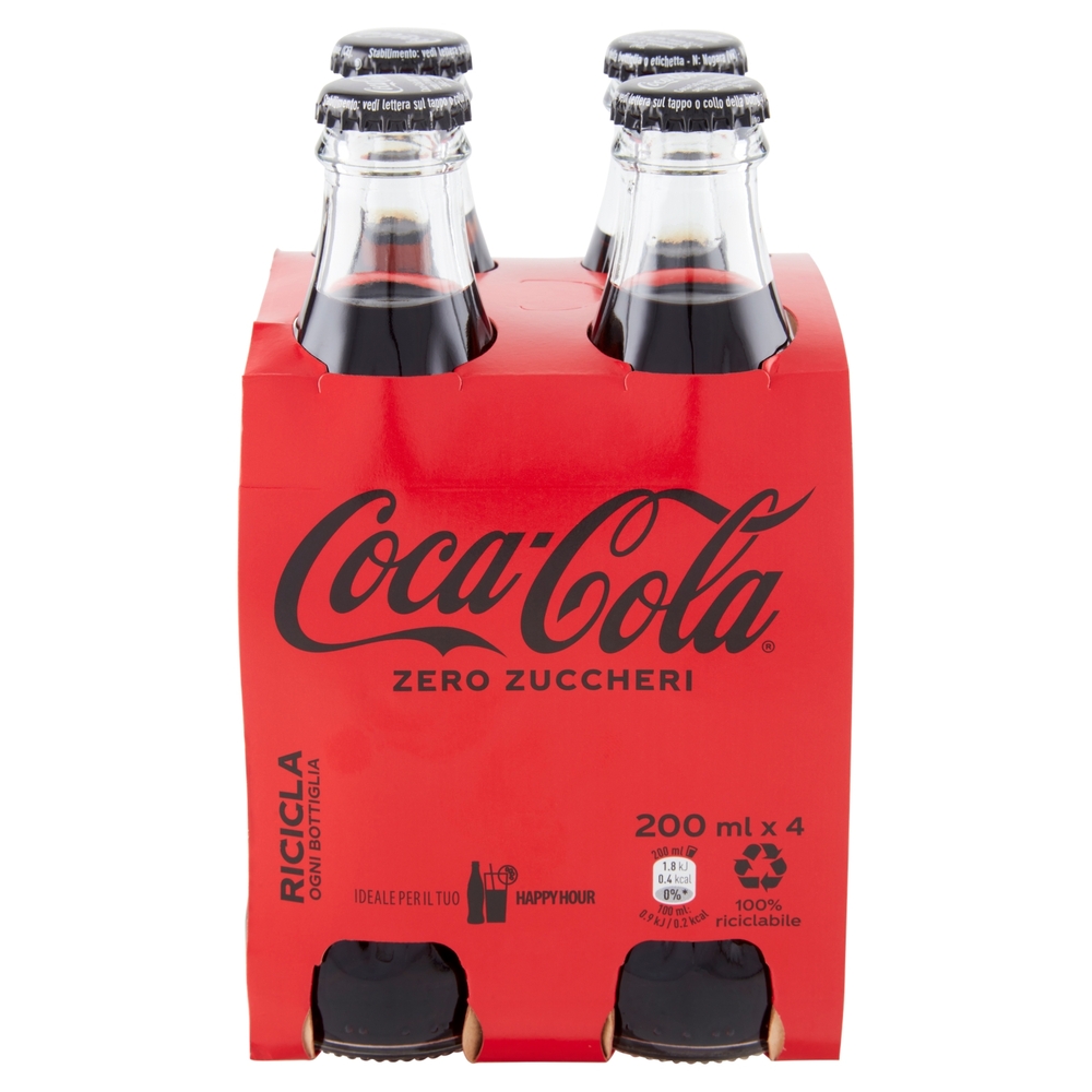 COCA-COLA Zero Zuccheri Vap 4 x 200 ml
