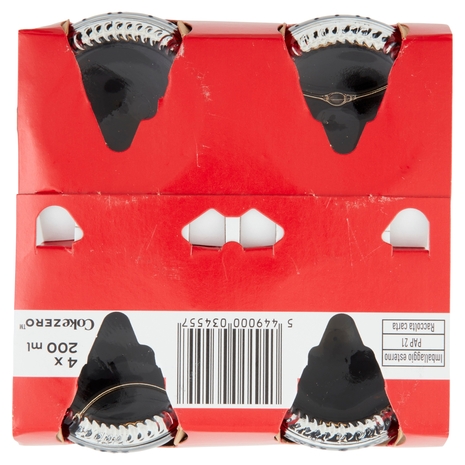 COCA-COLA Zero Zuccheri Vap 4 x 200 ml
