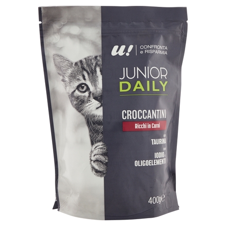 Croccantini Gatto Junior Ricchi in Carne U! Confronta e Risparmia
