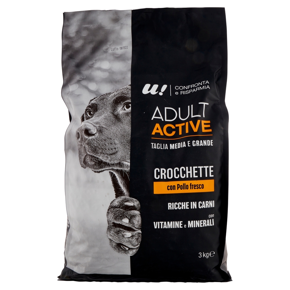 Crocchette Cane Medio/Grande Adulto con Pollo Fresco U! Confronta e Risparmia