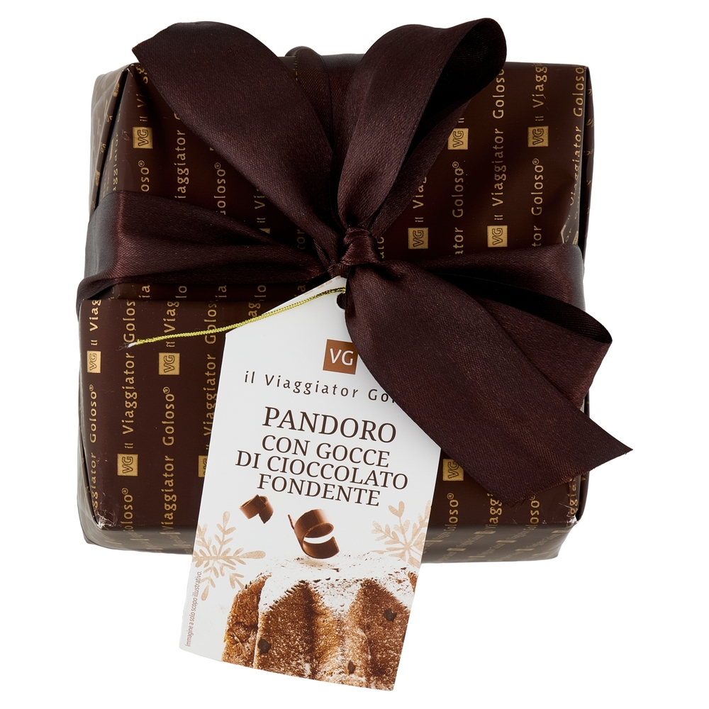 Pandoro con Gocce di Cioccolato Fondente Il Viaggiator Goloso