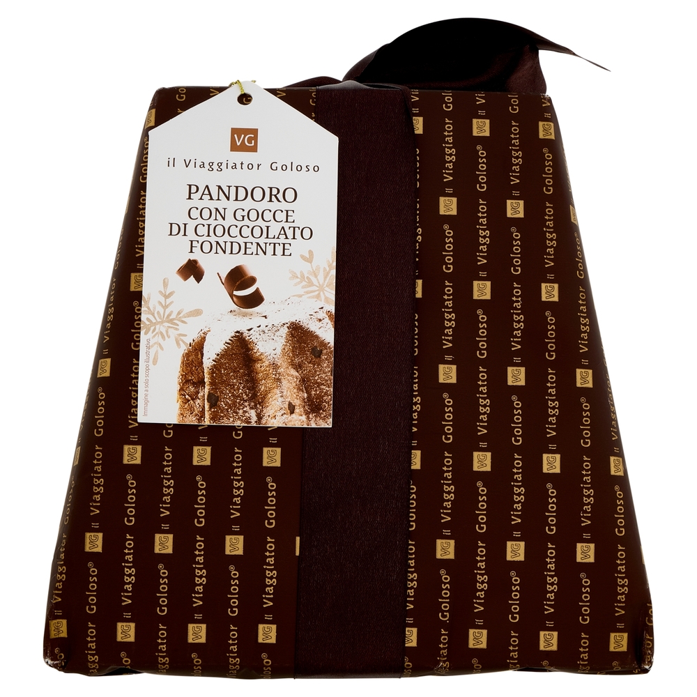 Pandoro con Gocce di Cioccolato Fondente Il Viaggiator Goloso
