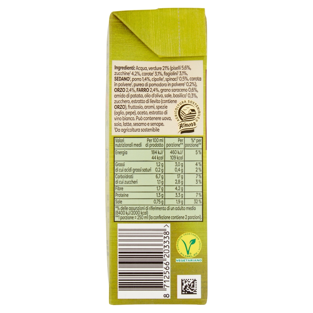 Knorr Zuppa Ortolana con Orzo, Farro e Verdure 500 ml