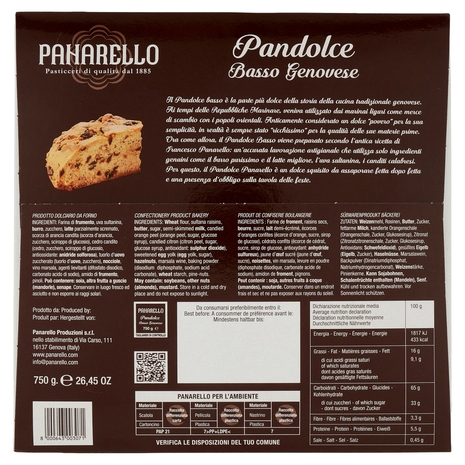 Panarello Pandolce Basso Genovese 750 g