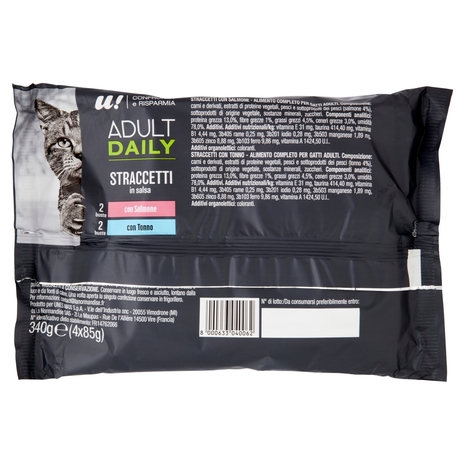 4 Straccetti Gatto in Salsa Salmone e Tonno U! Confronta e Risparmia