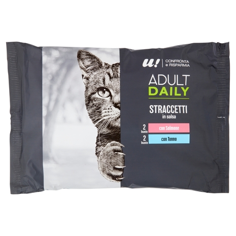 4 Straccetti Gatto in Salsa Salmone e Tonno U! Confronta e Risparmia