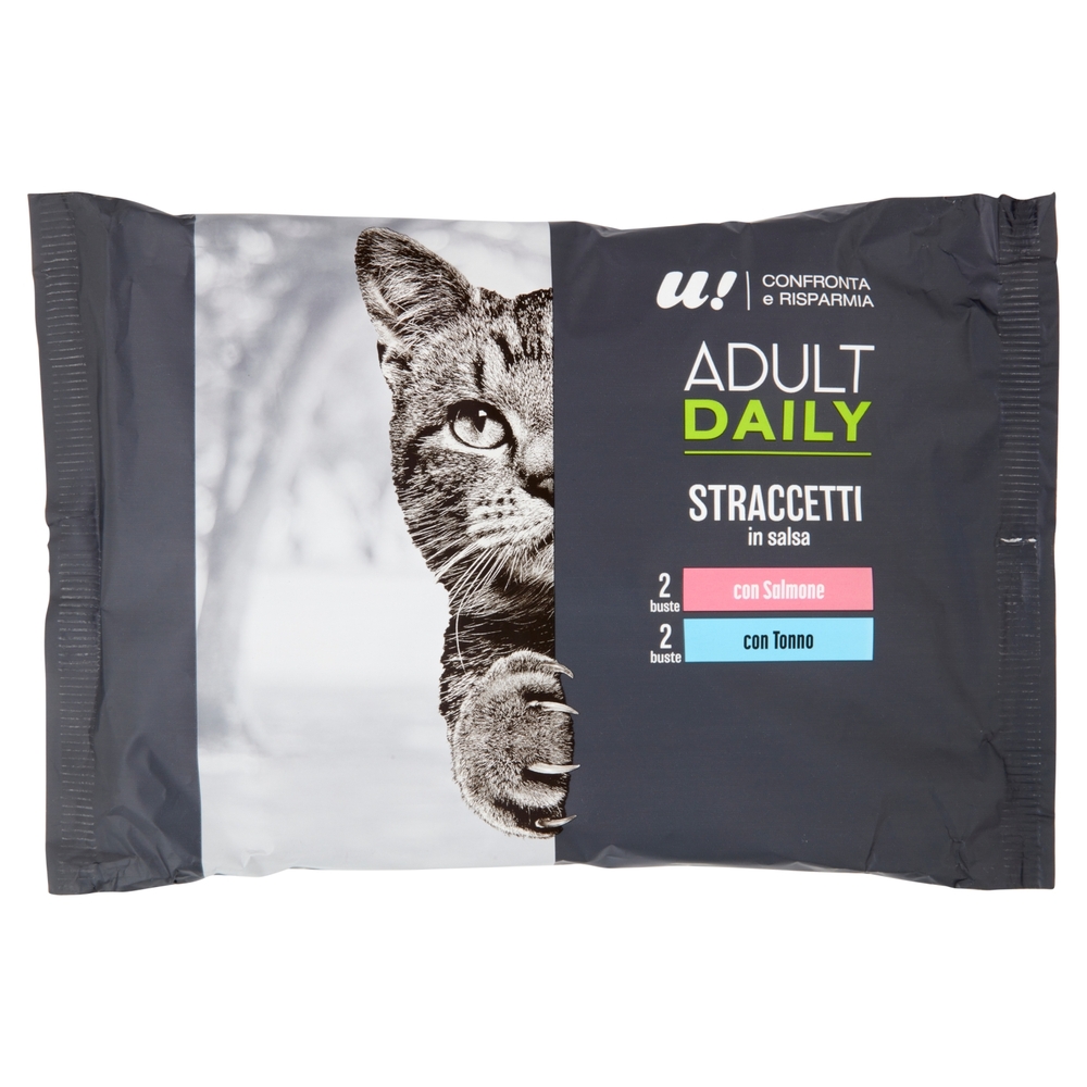 4 Straccetti Gatto in Salsa Salmone e Tonno U! Confronta e Risparmia
