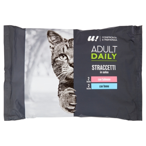 4 Straccetti Gatto in Salsa Salmone e Tonno U! Confronta e Risparmia