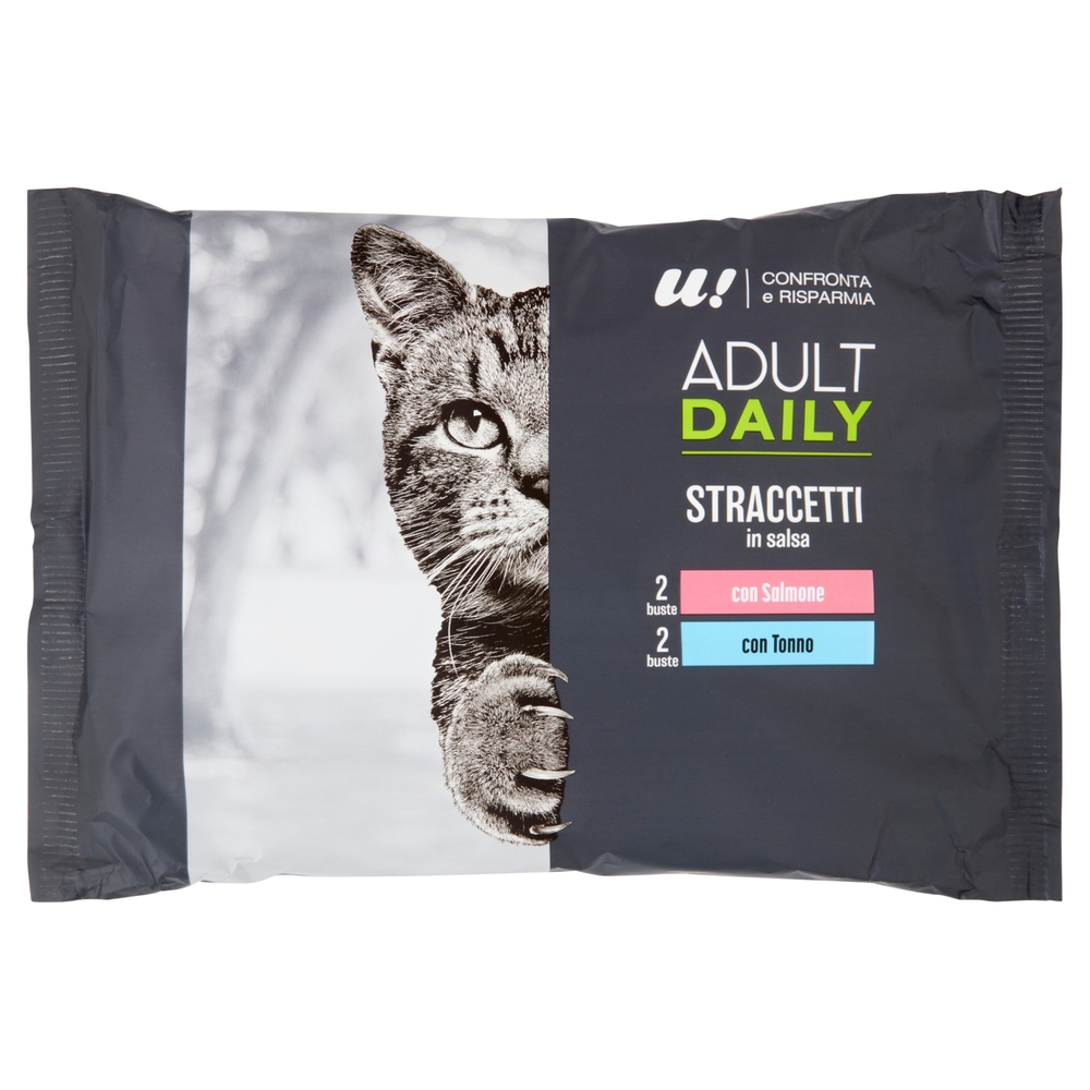 4 Straccetti Gatto in Salsa Salmone e Tonno U! Confronta e Risparmia