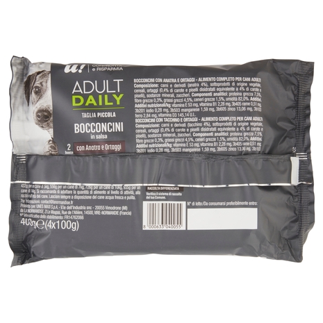 4 Bocconcini Cane Piccolo Adulto in Salsa U! Confronta e Risparmia
