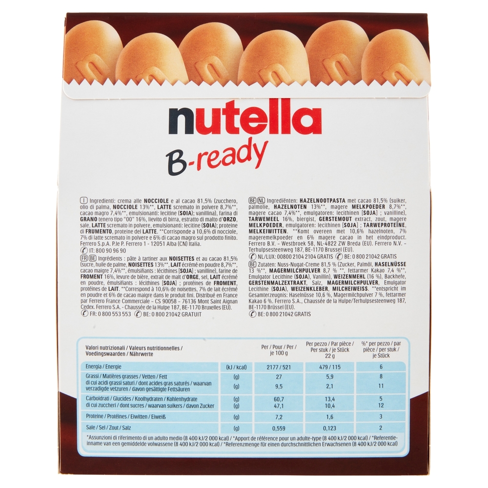nutella B-ready 6 x 22 g