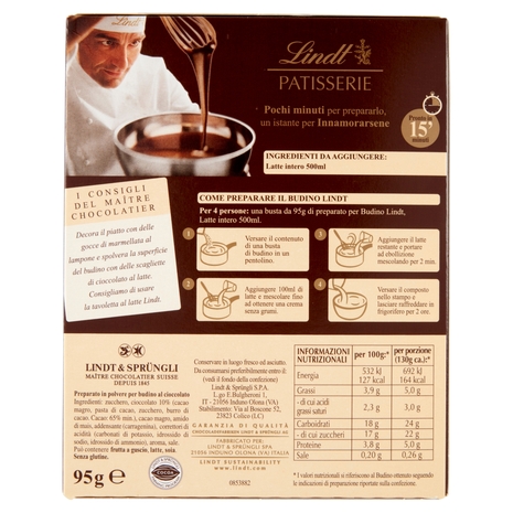 Lindt Budino Preparato per dolci Cioccolato al latte 95 g
