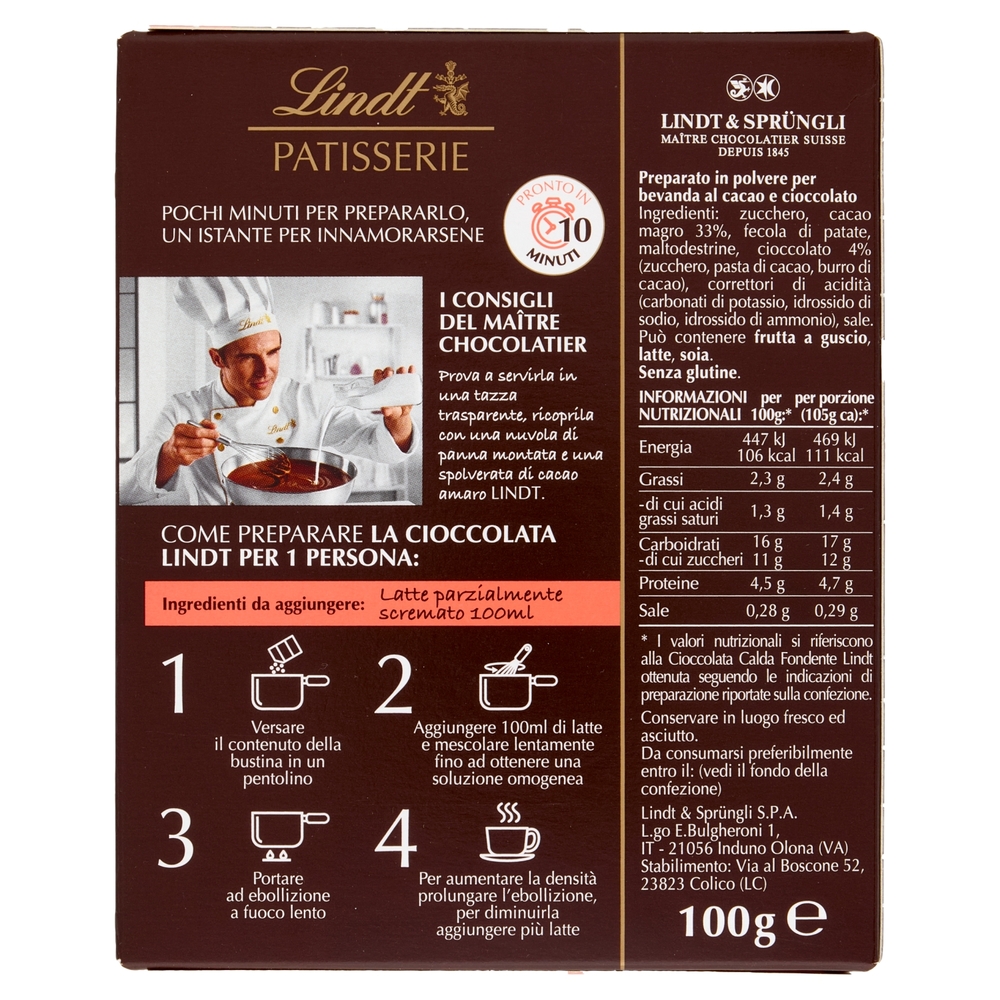 Lindt Cioccolata Preparato per dolci Cioccolato fondente 100 g