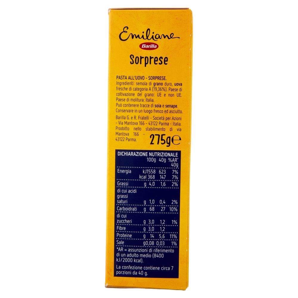 Barilla Emiliane Sorprese Pasta all'Uovo 275g